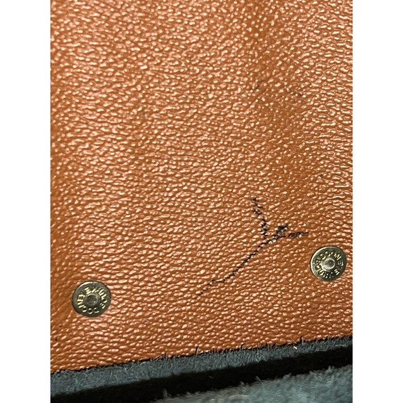 Vintage Dooney & Bourke Tan & Black Pebble Leather Bag/purse - Picture 15 of 17